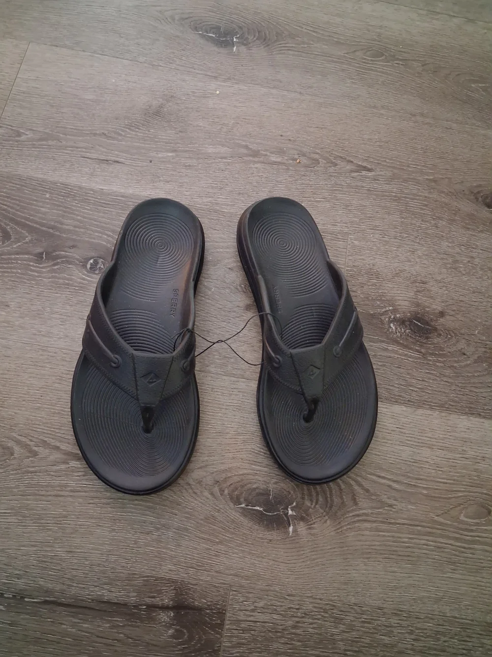 Men's Black Flip-Flop Sandals -Sperry Brand,  Casual Comfort
